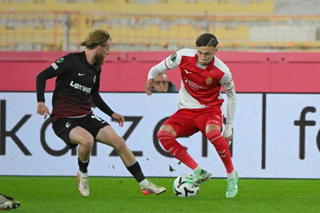 FOOTBALL : AS Monaco VS SC Freiburg - UEFA Conference League - 22 10 2026 Mathys Detourbet (ASM) - UEFA Conference League match between AS Monaco and SC Freiburg on October 22, 2026 at the Louis II Stadium in Monaco. MonacoMonaco  Copyright: xWilliamxCannarellax