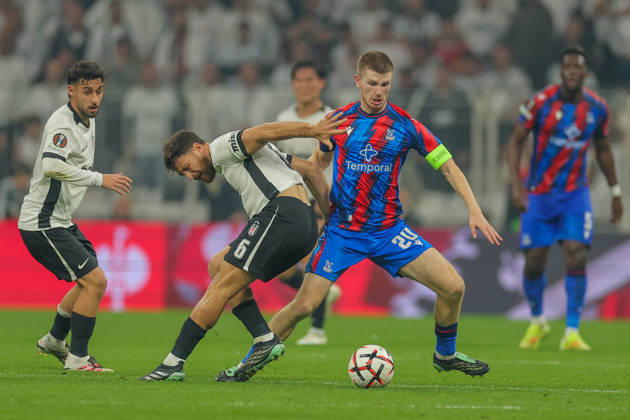2026-10-22 Besiktas JK v Crystal Palace FC - UEFA Europa League 2026 27 League Phase MD3 ISTANBUL, TURKEY - OCTOBER 22: Salih Ozcan of Besiktas JK, Adam Wharton of Crystal Palace during the UEFA Europa League 2026 27 League Phase MD3 match between Besiktas JK and Crystal Palace FC at Tupras Stadium on October 22, 2026 in Istanbul, Turkey. (Photo by BSR Agency) Istanbul Turkey Content not available for redistribution in The Netherlands directly or indirectly through any third parties. Copyright: xBSRxAgencyx