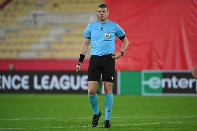 FOOTBALL : AS Monaco VS SC Freiburg - UEFA Conference League - 22 10 2026 Referee Sam Barrott during the UEFA Conference League match between AS Monaco and SC Freiburg on October 22, 2026 at the Louis II Stadium in Monaco. MonacoMonaco  Copyright: xWilliamxCannarellax