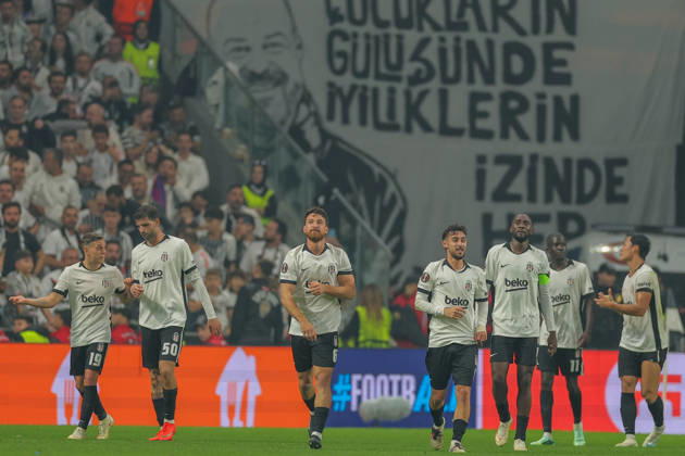 2026-10-22 Besiktas JK v Crystal Palace FC - UEFA Europa League 2026 27 League Phase MD3 ISTANBUL, TURKEY - OCTOBER 22: Leandro Trossard of Besiktas JK, Umit Akdag of Besiktas JK, Salih Ozcan of Besiktas JK, Kartal Yilmaz of Besiktas JK, Wilfred Ndidi of Besiktas JK, Kassoum Ouattara of Besiktas JK, Hyeongyu Oh of Besiktas JK during the UEFA Europa League 2026 27 League Phase MD3 match between Besiktas JK and Crystal Palace FC at Tupras Stadium on October 22, 2026 in Istanbul, Turkey. (Photo by BSR Agency) Istanbul Turkey Content not available for redistribution in The Netherlands directly or indirectly through any third parties. Copyright: xBSRxAgencyx