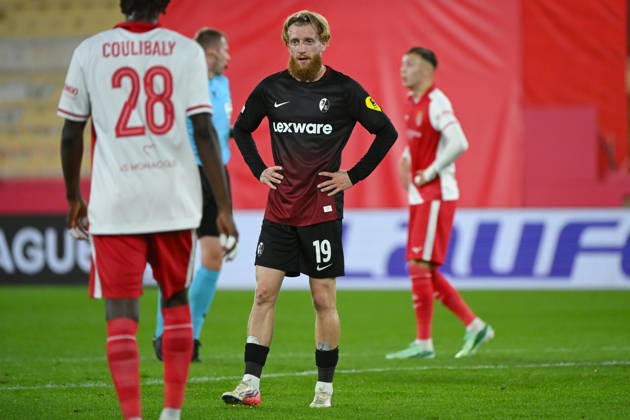 FOOTBALL : AS Monaco VS SC Freiburg - UEFA Conference League - 22 10 2026 Niklas Beste (SC Freiburg) - UEFA Conference League match between AS Monaco and SC Freiburg on October 22, 2026 at the Louis II Stadium in Monaco. MonacoMonaco  Copyright: xWilliamxCannarellax