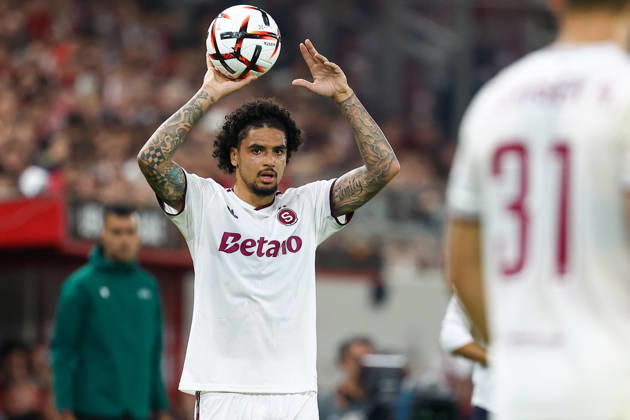 Olympiacos F.C. v AC Sparta Prague UEFA Europa League Ki-Jana Hoever of AC Sparta Prague during the UEFA Europa League match at Karaiskakis Stadium, Piraeus 22 10 2026 UK Newspapers OUT Copyright: xYannisxHalasx FIL-24108-0059