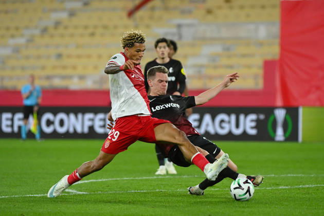 FOOTBALL : AS Monaco VS SC Freiburg - UEFA Conference League - 22 10 2026 Paris Brunner (ASM) - UEFA Conference League match between AS Monaco and SC Freiburg on October 22, 2026 at the Louis II Stadium in Monaco. MonacoMonaco  Copyright: xWilliamxCannarellax