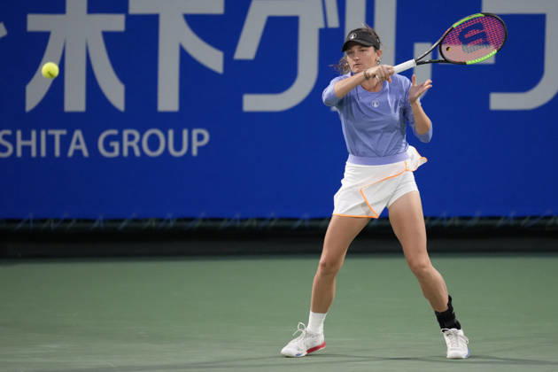 WTA, Tennis Damen Kinoshita Group Japan Open - Day 4 Jesika Maleckova of the Czech Republic plays with partner Miriam Skoch of the Czech Republic during their semi-final doubles match against Hao-Ching Chan of Chinese Taipei and Miyu Kato of Japan at the 2026 Kinoshita Group Japan Open Women s tennis tournament at Utsubo Tennis Center in Osaka, Japan, on October 22, 2026. Osaka Japan  Copyright: xOwenxHammondx originalFilename:hammond-2026kino261022_npayw.jpg