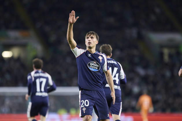 Celtic FC v Real Club Celta - UEFA Europa League 2026 27 League Phase MD3 GLASGOW, SCOTLAND - OCTOBER 22: Javi Rodriguez of RC Celta de Vigo celebrates after scoring his team s first goal during the UEFA Europa League 2026 27 League Phase MD3 match between Celtic FC and Real Club Celta de Vigo at Celtic Park on October 22, 2026 in Glasgow, Scotland. (Photo by Diego Simon Photo Players Images Magara Press) Glasgow Celtic Park Stadium Scotland Copyright: xDiegoxSimonx