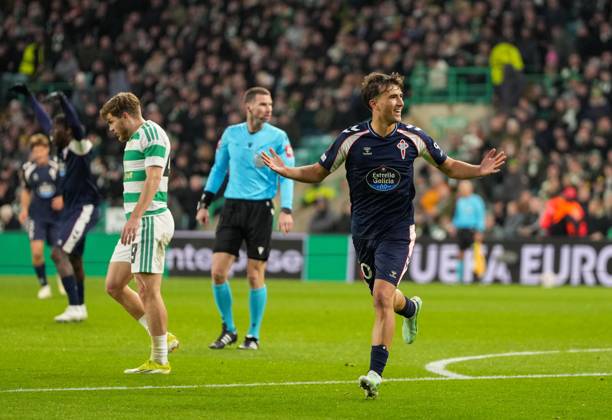 Javi Rodriguez of Celta Vigo celebrates after scoring to give Celta Vigo a 1-2 lead Celtic v Celta Vigo, UEFA Europa League, Football, Celtic Park, Glasgow, Scotland, UK - 22 Oct 2026Glasgow Celtic Park Scotland United Kingdom  Copyright: xStuartxWallace Shutterstockx 17230137ct