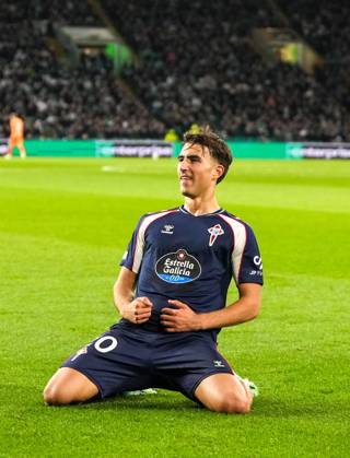 Javi Rodriguez of Celta Vigo celebrates scoring to give Celta Vigo a 1-2 lead Celtic v Celta Vigo, UEFA Europa League, Football, Celtic Park, Glasgow, Scotland, UK - 22 Oct 2026Glasgow Celtic Park Scotland United Kingdom  Copyright: xStuartxWallace Shutterstockx 17230137cw