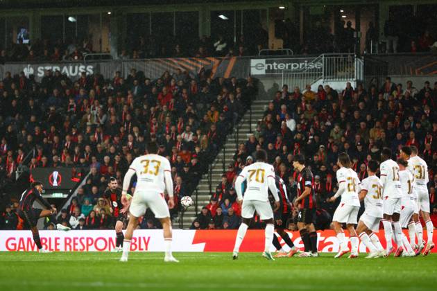 Amine Adli of AFC Bournemouth scores the sides third goal to make it 3-0 AFC Bournemouth v AC Milan, UEFA Europa League, Football, Vitality Stadium, Bournemouth, UK - 22 Oct 2026Bournemouth Vitality Stadium United Kingdom  Copyright: xJamesxMarsh Shutterstockx 17230046bw