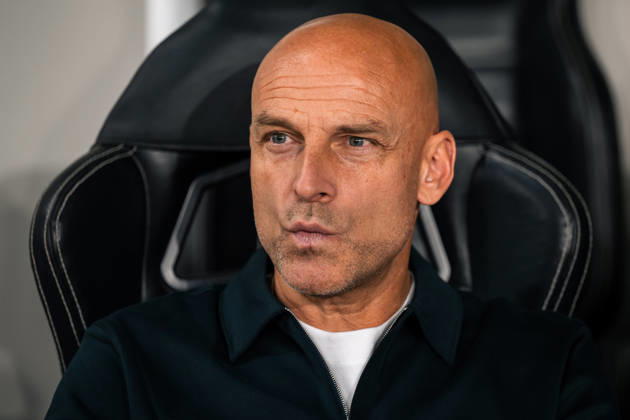 October 22, 2026, Limassol, Limassol, CYPRUS: ADRIAN GULA Head Coach of Riga react before the Conference League Matchday 2 game between Pafos and Riga at Alpha Mega Stadium in Kolossi,Limassol,Cyprus on 22 of October 2026. Limassol CYPRUS - ZUMAk195 20261022_znp_k195_042 Copyright: xXenophonxKarakalosx