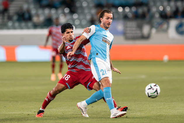 October 22, 2026, Limassol, Limassol, CYPRUS: IVAN SUNJIC 26 of Pafos in action during the Conference League Matchday 2 game between Pafos and Riga at Alpha Mega Stadium in Kolossi,Limassol,Cyprus on 22 of October 2026. Limassol CYPRUS - ZUMAk195 20261022_znp_k195_047 Copyright: xXenophonxKarakalosx