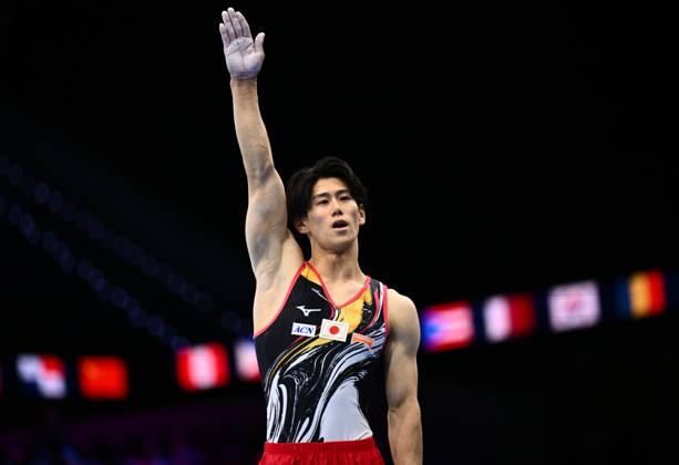 Netherlands Artistic Gymnastics World Championships 9271002 22.10.2026 Japan s Daiki Hashimoto competes in the floor exercise during the men s all-around final at the 2026 World Artistic Gymnastics Championships in Rotterdam, the Netherlands. Alexey Filippov Sputnik Rotterdam Netherlands  Copyright: xAlexeyxFilippovx