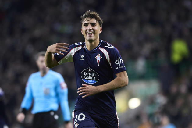 Celtic FC v Real Club Celta - UEFA Europa League 2026 27 League Phase MD3 GLASGOW, SCOTLAND - OCTOBER 22: Javi Rodriguez of RC Celta de Vigo celebrates after scoring his team s second goal during the UEFA Europa League 2026 27 League Phase MD3 match between Celtic FC and Real Club Celta de Vigo at Celtic Park on October 22, 2026 in Glasgow, Scotland. (Photo by Diego Simon Photo Players Images Magara Press) Glasgow Celtic Park Stadium Scotland Copyright: xDiegoxSimonx