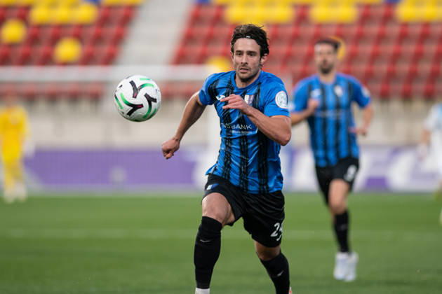 Inter Club Escaldes v Universitatae Craiova - UEFA Conference League Maurizio Pochettino, player number 24 of Inter Club d Escaldes, is in action during the UEFA Conference League match between Inter Club d Escaldes and Universitatea Craiova at New FAF Stadium in Encamp, Andorra, on October 22, 2026. Encamp Andorra Andorra  Copyright: xWalterxCunhax originalFilename:cunhacarvalho-notitle261022_npAZc.jpg