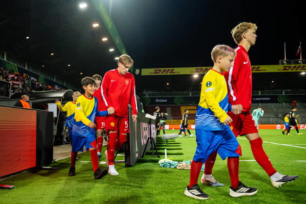 FC Nordsjaelland v CSKA Sofia, UEFA Conference League, Farum, Denmark Farum, Denmark. 22nd, October 2026. The players of FC Nordsjaelland enter the pitch for the UEFA Conference League match between FC Nordsjaelland and CSKA Sofia at Right to Dream Park in Farum. Danmark, Farum, Right to Dream Park  Copyright: xGonzalesxPhoto TobiasxJorgensenx