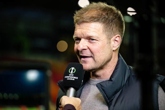 FC Nordsjaelland v CSKA Sofia, UEFA Conference League, Farum, Denmark Farum, Denmark. 22nd, October 2026. Head coach Jens Fensskov Olsen of FC Nordsjaelland seen during TV-intreview before kick-off at the UEFA Conference League qualification match between FC Nordsjaelland and CSKA Sofia at Right to Dream Park in Farum. Danmark, Farum, Right to Dream Park  Copyright: xGonzalesxPhoto TobiasxJorgensenx