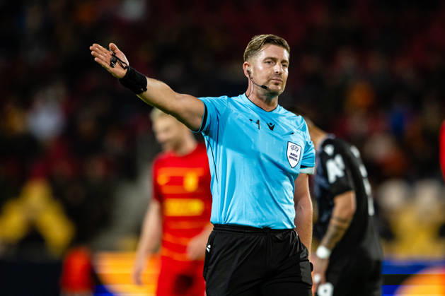 FC Nordsjaelland v CSKA Sofia, UEFA Conference League, Farum, Denmark Farum, Denmark. 22nd, October 2026. Referee Robert Jones seen during the UEFA Conference League match between FC Nordsjaelland and CSKA Sofia at Right to Dream Park in Farum. Danmark, Farum, Right to Dream Park  Copyright: xGonzalesxPhoto TobiasxJorgensenx