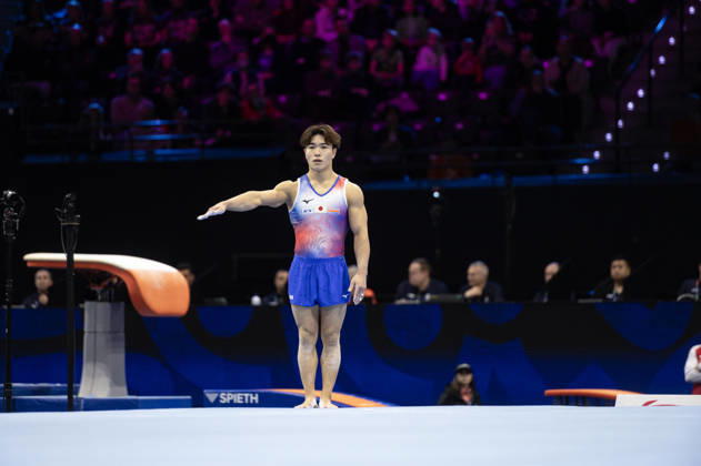 Rotterdam The Netherlands 22nd October 2026 World Championships artistic gymnastics. Men™s all round final Floor Shinnosuke Oka (JPN) turnen