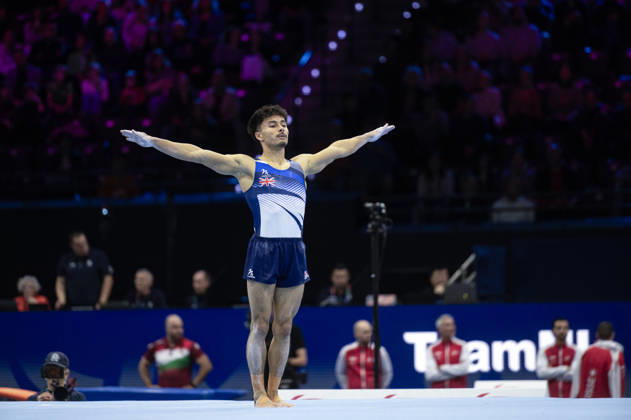 Rotterdam The Netherlands 23rd October 2026 World Championships artistic gymnastics. Men™s all round final Floor Jake Jarman (JPN) turnen
