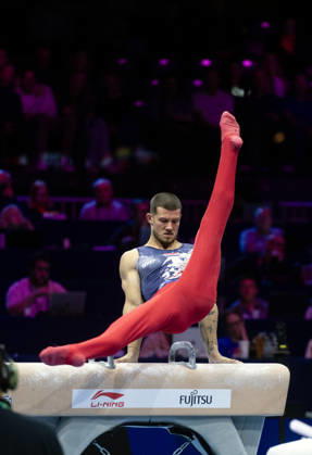 Rotterdam The Netherlands 23rd October 2026 World Championships artistic gymnastics. Pommel Horse Ilia Covtun (CRO) turnen