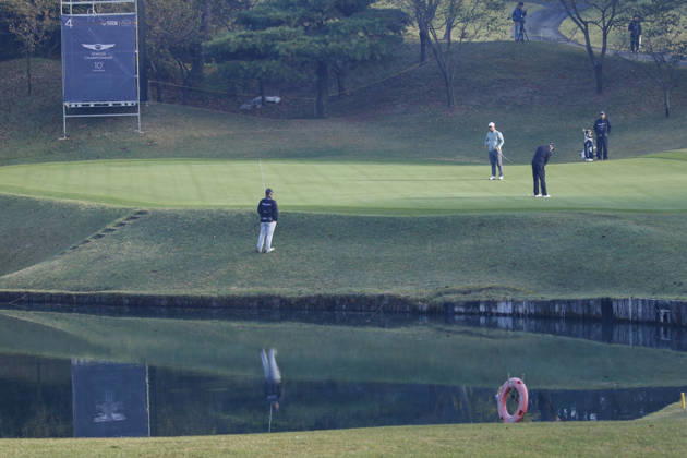 October 23, 2026, Cheonan, Chungnam, SOUTH KOREA: Oct 23, 2026-Cheonan, South Korea-Marcel SIEM of Germany Putt a Ball on 4th Hall during a DP World Tour Genesis Championship at Woo Jeong Hills CC in Cheonan, South Korea. Cheonan SOUTH KOREA - ZUMAr168 20261023_aap_r168_009 Copyright: xRyuxSeung-Ilx