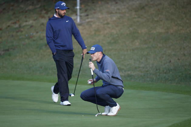 October 23, 2026, Cheonan, Chungnam, SOUTH KOREA: Oct 23, 2026-Cheonan, South Korea-Ben SCHMIDT of England react before Putt a Ball on 4th Green during a DP World Tour Genesis Championship at Woo Jeong Hills CC in Cheonan, South Korea. DP World Tour Genesis Championship Round2  - ZUMAr168 20261023_aap_r168_062 Copyright: xRyuxSeung-Ilx