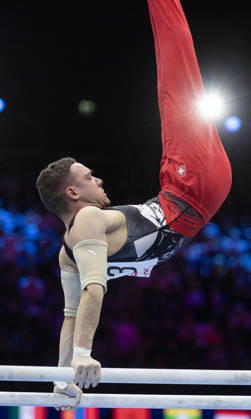 Rotterdam The Netherlands 22nd October 2026 World Championships artistic gymnastics. Men™s all round final Parallel bars Noe Seifert (SUI) turnen