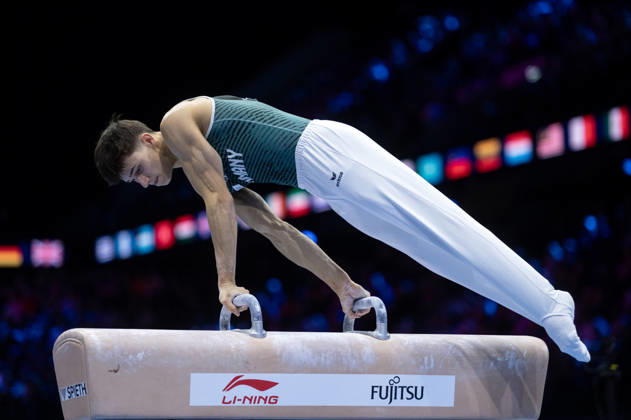 Rotterdam The Netherlands 23rd October 2026 World Championships artistic gymnastics. Pommel Horse Timo Eder (GER) turnen