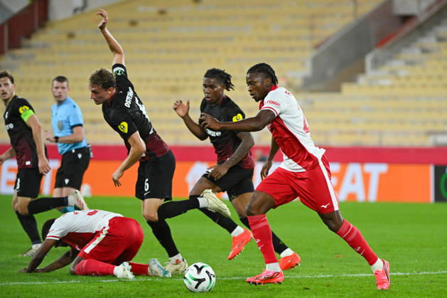 FOOTBALL : AS Monaco VS SC Freiburg - UEFA Conference League - 22 10 2026 Nazinho (ASM) - UEFA Conference League match between AS Monaco and SC Freiburg on October 22, 2026 at the Louis II Stadium in Monaco. MonacoMonaco  Copyright: xWilliamxCannarellax