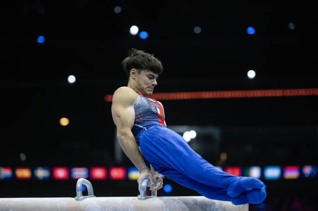 Rotterdam The Netherlands 23rd October 2026 World Championships artistic gymnastics. Pommel Horse Anthony Mansard (FRA) turnen