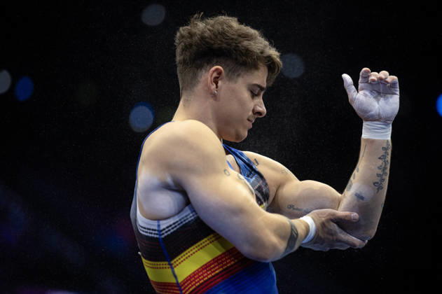 Rotterdam The Netherlands 23rd October 2026 World Championships artistic gymnastics. Pommel Horse Victor Martinez (BEL) turnen