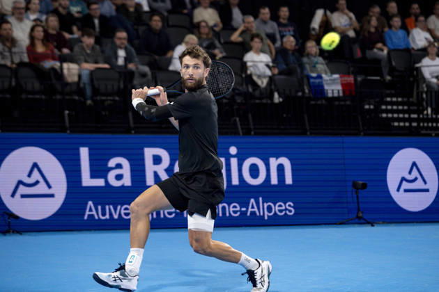 TENNIS : ATP, Tennis Herren 250 - Grand Prix Tennis AURA - Decines (France) 23 10 2026 Corentin MOUTET (FRA) vs Tommy PAUL (USA) during the tournament of the Auvergne Rhône-Alpes Grand Prix at the LDLC Arena in Décines on October 23, 2026. Photo Sandrine Thesillat PsNewZ  Copyright: xSandrinexTHESILLATx