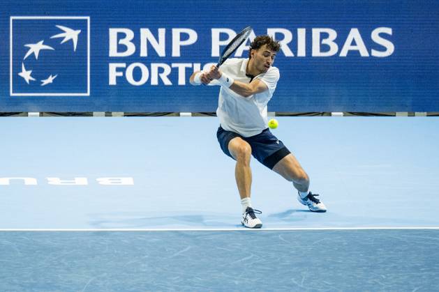 Clement Chidekh of France pictured in action during the European Open ATP, Tennis Herren tennis tournament in Brussels, on Friday 23 October 2026. This year s edition of the tournament is taking place from 17 to 25 October JASPERxJACOBS  x190748186x