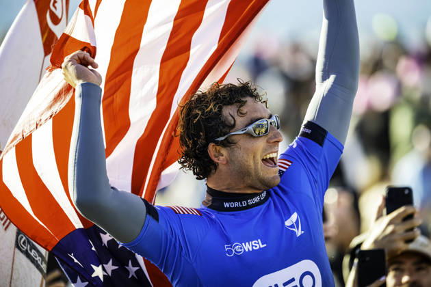 October 23, 2026, Peniche, Leiria, Portugal: Griffin Colapinto celebrates after winning the Final of the World Surf League - MEO Rip Curl Pro Portugal at Supertubos Beach on October 23, 2026, in Peniche, Portugal. Peniche Portugal - ZUMAr200 20261023_zsp_r200_038 Copyright: xNunoxReisinhox
