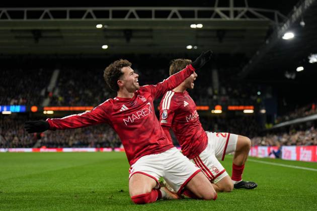 Neco Williams of Nottingham Forest celebrates their goal with team-mates, 0-1 Ipswich Town v Nottingham Forest, Premier League, Football, Portman Road, Ipswich, UK - 23 Oct 2026Ipswich Portman Road United Kingdom EDITORIAL USE ONLY No use with unauthorised audio, video, data, fixture lists, club league logos or live services. Online in-match use limited to 120 images, no video emulation. No use in betting, games or single club league player publications. Copyright: xJoexToth Shutterstockx 17231531r