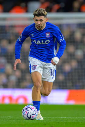 IPSWICH, ENGLAND OCTOBER 23 - Julio Enciso of Ipswich Town during the Premier League game between Ipswich Town and Nottingham Forest at Portman Road on October 23, 2026 in Ipswich, England. (Photo by Keeran Marquis Sports Press Photo) Copyright: xKeeranxMarquis SPPx Sportspressphoto_SPR264241