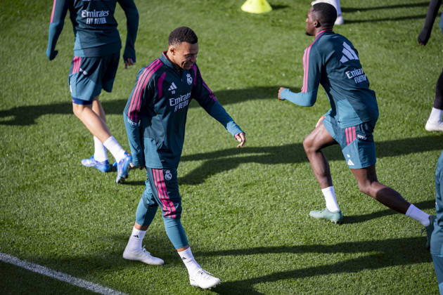 Real Madrid Training Session and press conference, PK, Pressekonferenz Kylian Mbappe of Real Madrid CF is seen during the training session ahead of the LaLiga EA Sports match against FC Barcelona, Barca at Ciudad Real Madrid on October 24, 2026 in Valdebebas, Spain. Valdebebas Ciudad Real Madrid Madrid Spain Copyright: xAlbertoxGardinx AGardin_20261024_Rea_Mad_Pc_0095