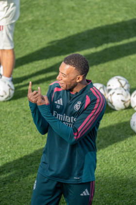 ESP: Real Madrid Training day Kylian Mbappe of Real Madrid during the training day of Real Madrid ahead the Spanish League, LaLiga EA Sports, football match against FC Barcelona, Barca at Ciudad Deportiva Real Madrid in Valdebebas, Madrid on October 24, 2026, Spain Madrid Spain Copyright: xAgenciaxLOFx