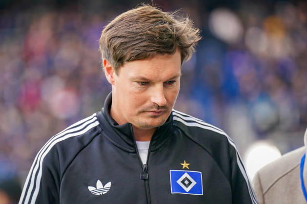 Deutschland: Fussball Bundesliga 2026 - 2027, 7. Spieltag - SC Paderborn vs Hamburger SV - Home-Deluxe-Arena (Paderborn): Merlin Polzin (Trainer, Hamburger SV) Mimik, Gesichtsausdruck, Emotion Copyright: xJOERANxSTEINSIEKx