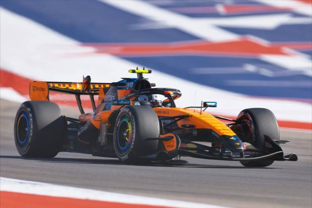 23rd October 2026; Circuit of the Americas, Austin, United States; Formula 1, United States Grand Prix, Free Practice Day; Lando Norris (1) of Great Britain and McLaren Mastercard F1 Team during FP2 BobxKupbens