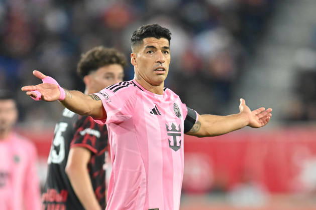October 24, 2026, Harrison, New Jersey, United States of America: Harrison, New Jersey United States of America. 24 Oct, 2026. Inter Miami CF forward LUIS SUAREZ (9) in action at Sports Illustrated Stadium New York Red Bulls defeat Inter Miami CF 2 to 0. Credit: , Jr. Zuma Press MLS, Fussball Herren, USA 2026: New York Red Bulls 2:0 Inter Miami CF  - ZUMAa301 20261024_aaf_a301_030 Copyright: xBrooksxVonxArxx