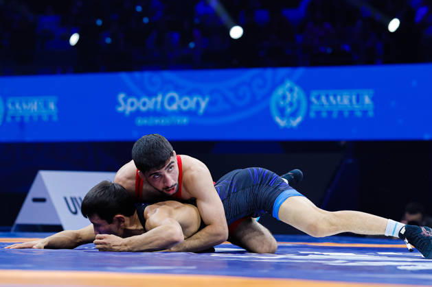 Senior World Championships 55kg GR - Payam Farzad Ahmadi Balootaki (IRI) df. Iskhar Kurbayev (KAZ) Copyright: xKostadinxAndonovx