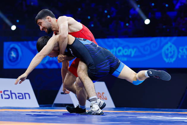Senior World Championships 55kg GR - Payam Farzad Ahmadi Balootaki (IRI) df. Iskhar Kurbayev (KAZ) Copyright: xKostadinxAndonovx