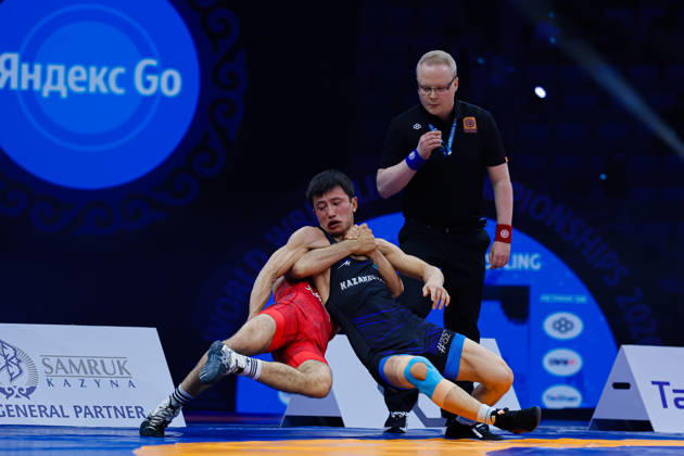 Senior World Championships 55kg GR - Payam Farzad Ahmadi Balootaki (IRI) df. Iskhar Kurbayev (KAZ) Copyright: xKostadinxAndonovx