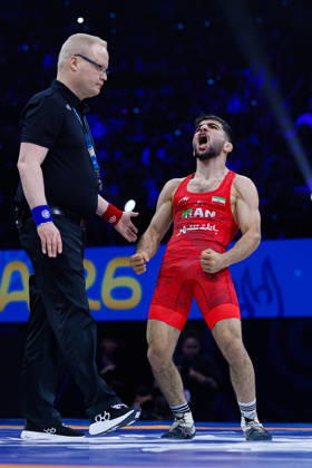 Senior World Championships 55kg GR - Payam Farzad Ahmadi Balootaki (IRI) df. Iskhar Kurbayev (KAZ) Copyright: xKostadinxAndonovx