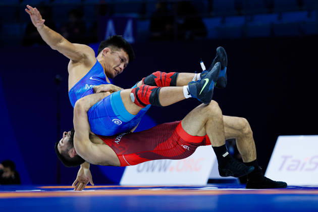 Senior World Championships 55kg GR - Eldaniz Azizli (AZE) df. Davaabandi Munkh Erdene (MGL) Copyright: xKostadinxAndonovx