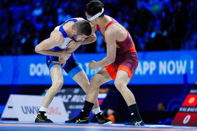 Senior World Championships 55kg GR - Emin Narimanovitch Sefershaev (RUS) df. Kutman Kalbaev (KGZ) Copyright: xKostadinxAndonovx