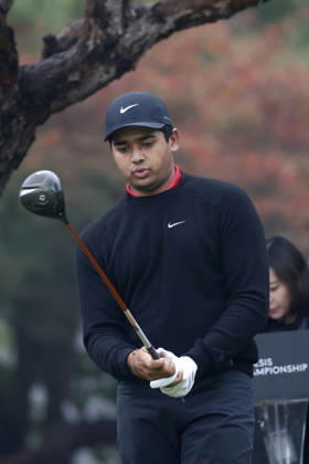 October 25, 2026, Cheonan, Chungnam, SOUTH KOREA: Oct 25, 2026-Cheonan, South Korea-Yurav PREMLALL of South Africa action on 1th Tee during a DP World Tour Genesis Championship Final Round at Woo Jeong Hills CC in Cheonan, South Korea. DP Tour Genesis Championship Final Round  - ZUMAr168 20261025_aap_r168_017 Copyright: xRyuxSeung-Ilx
