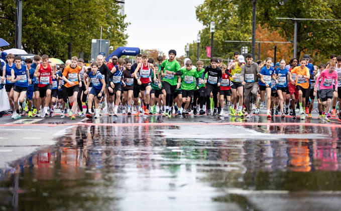 Mainova Frankfurt Marathon 2026; Frankfurt, 25.10.2026 Impression: Start frei für die Nachwuchsathletinnen und -athleten im Mini-Marathon; Mainova Frankfurt Marathon 2026 am 25.10.2026 in Frankfurt am Main (Deutschland). Copyright: xBEAUTIFULxSPORTS R.xSchmittx