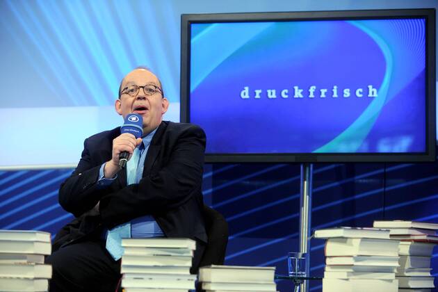 Frankfurter Buchmesse 2012. Literaturkritiker Denis Scheck ( GER ) am 14.10.2012 auf der Frankfurter Buchmesse 2012.