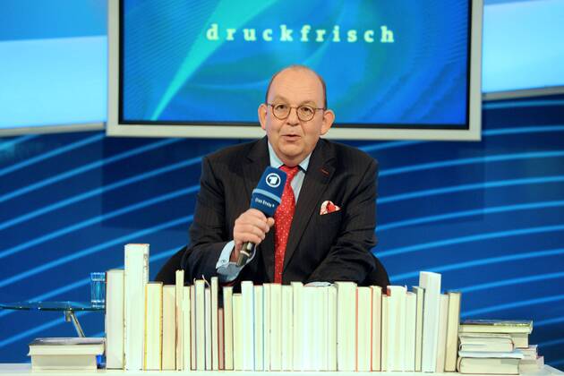 Frankfurter Buchmesse 2014. Literaturkritiker Denis Scheck am 09.10.2014 auf der Frankfurter Buchmesse 2014.